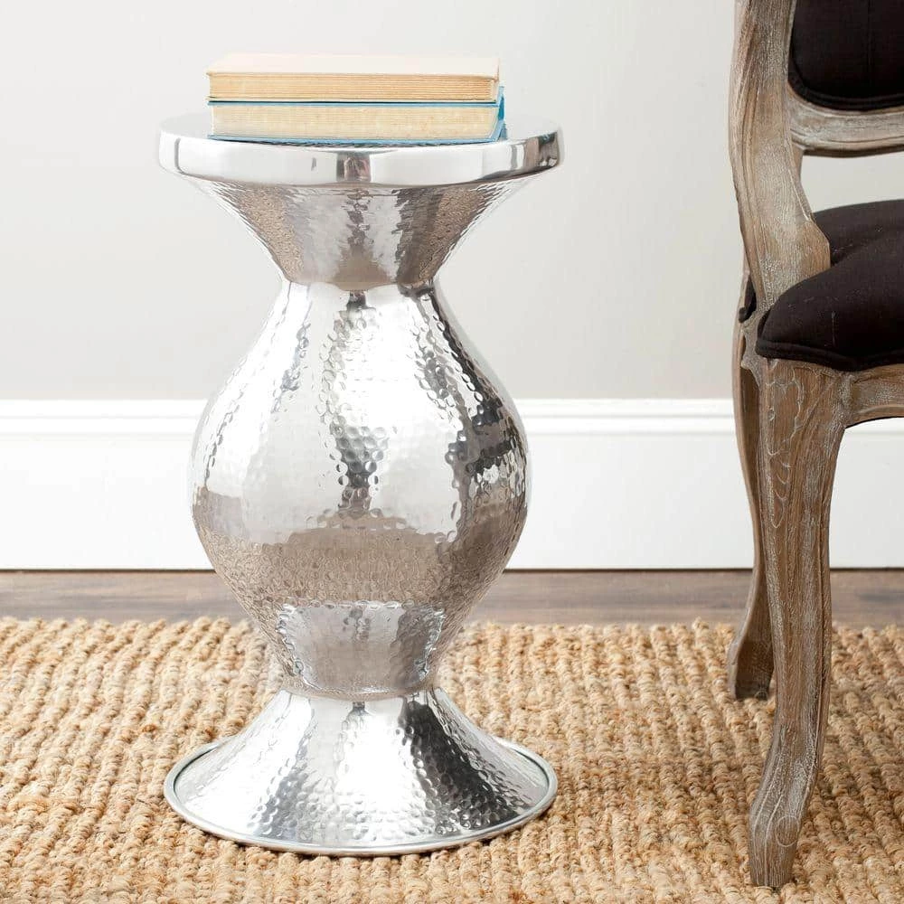 Astrid Silver End Table by SAFAVIEH 4 Astrid Silver End Table by SAFAVIEH - Image 2