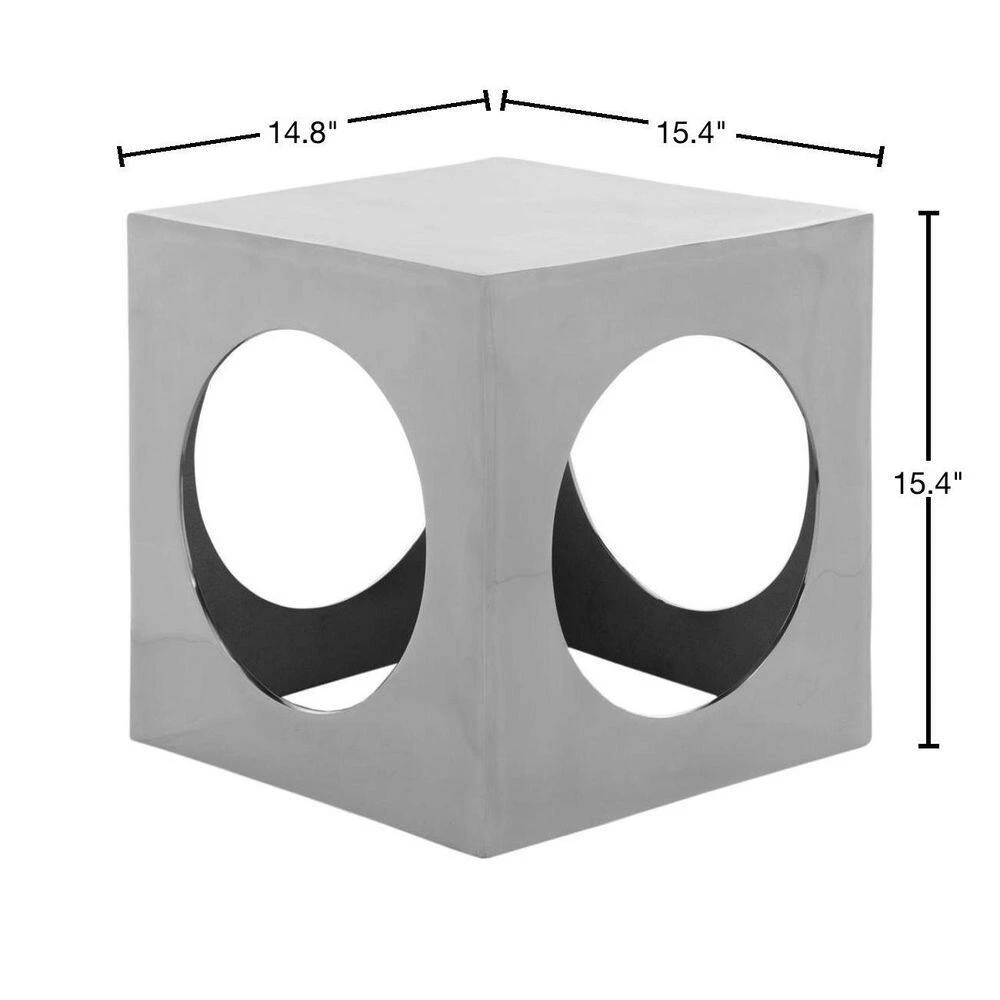 Gunnar Silver End Table by SAFAVIEH 4 Gunnar Silver End Table by SAFAVIEH - Image 2