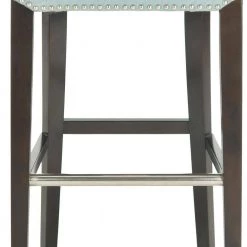 Seth 29.3 in. Light Blue Cushioned Bar Stool by SAFAVIEH -Safavieh Sales Store sky blue espresso safavieh bar stools mcr4510h 1f 1000
