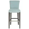 Seth 29.3 in. Light Blue Cushioned Bar Stool by SAFAVIEH