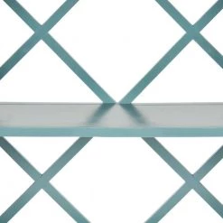 Liam 35.6 in. Blue Wood 2-shelf Bookcase by SAFAVIEH -Safavieh Sales Store slate teal safavieh bookcases bookshelves amh6536e 4f 1000