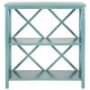 Liam 35.6 in. Blue Wood 2-shelf Bookcase by SAFAVIEH -Safavieh Sales Store slate teal safavieh bookcases bookshelves amh6536e 64 1000