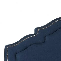 Alexia Blue Queen Upholstered Headboard by SAFAVIEH -Safavieh Sales Store steel blue safavieh headboards mcr4000b q 31 1000