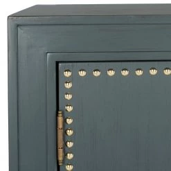 Azuli 2-Door Green/Gold Nightstand Chest by SAFAVIEH -Safavieh Sales Store steel teal gold safavieh accent cabinets chs6406c 44 1000
