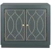 Yuna 2-Door Blue/Green Nightstand Chest by SAFAVIEH -Safavieh Sales Store steel teal gold safavieh accent cabinets chs6407c 64 1000