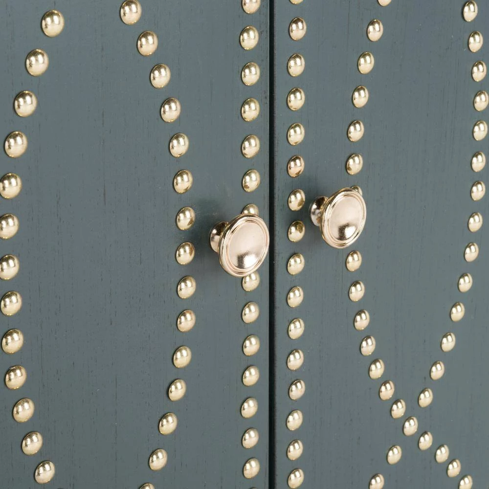 Yuna 2-Door Blue/Green Nightstand Chest by SAFAVIEH 5 Yuna 2-Door Blue/Green Nightstand Chest by SAFAVIEH - Image 3