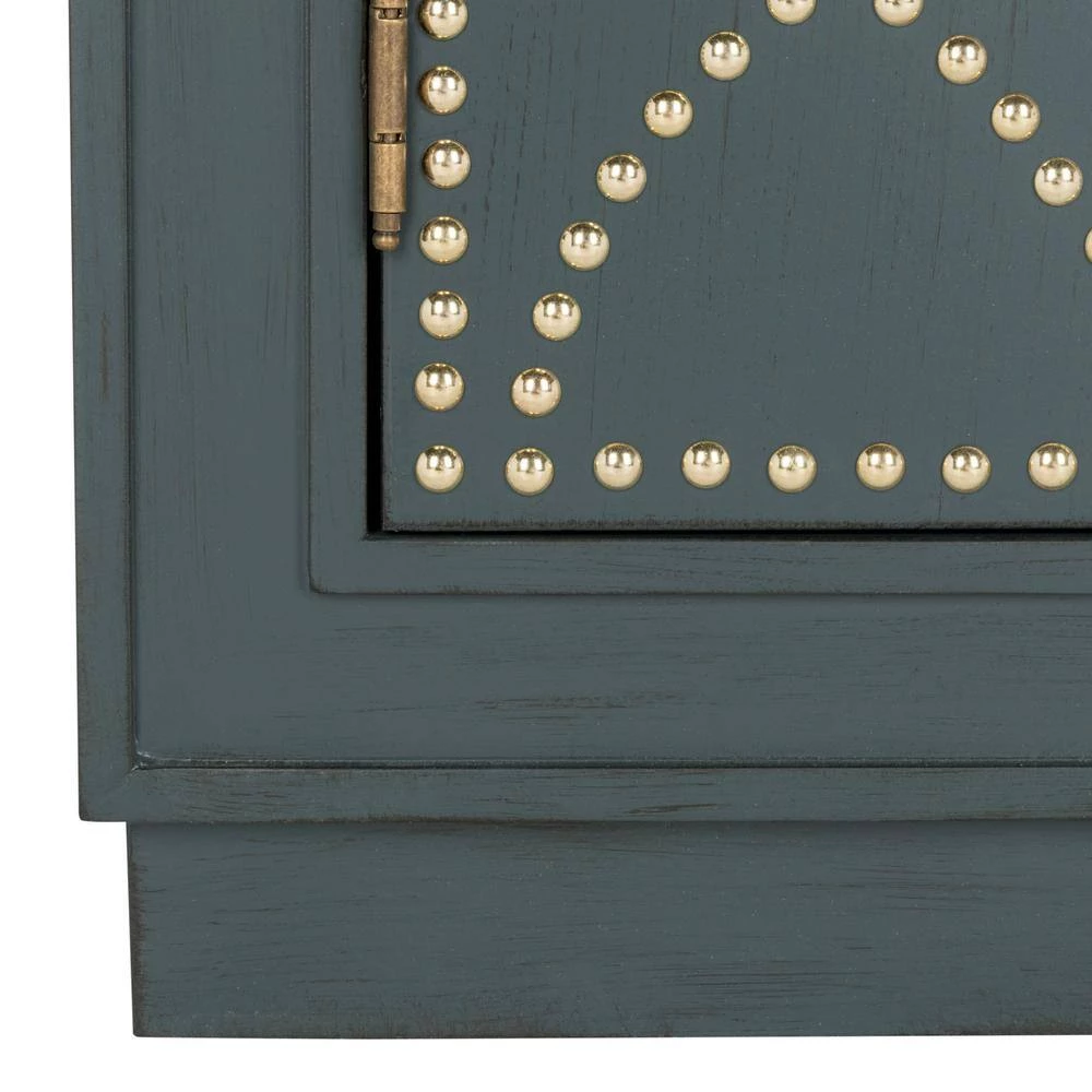 Yuna 2-Door Blue/Green Nightstand Chest by SAFAVIEH 6 Yuna 2-Door Blue/Green Nightstand Chest by SAFAVIEH - Image 4