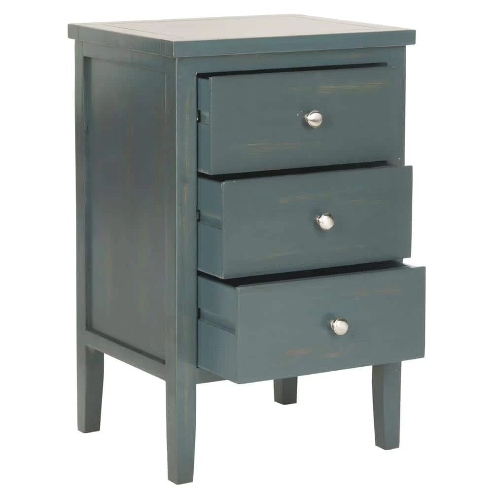 Deniz Steel Teal Storage End Table by SAFAVIEH 6 Deniz Steel Teal Storage End Table by SAFAVIEH - Image 4