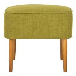 Eli Green Accent Ottoman by SAFAVIEH -Safavieh Sales Store sweet pea green natural oak safavieh ottomans mcr4608a 1f 1000