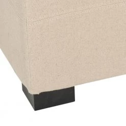 Maiden White/Beige Upholstered Storage Entryway Bench by SAFAVIEH -Safavieh Sales Store taupe black safavieh bedroom benches hud8230l 4f 1000