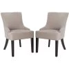 Lotus Beige Side Chair (Set of 2) by SAFAVIEH -Safavieh Sales Store taupe espresso flat black nailheads safavieh accent chairs mcr4700h set2 64 1000