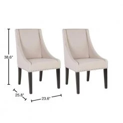 Britannia Beige/Black Side Chair (Set of 2) by SAFAVIEH 13 Britannia Beige/Black Side Chair (Set of 2) by SAFAVIEH -Safavieh Sales Store taupe espresso safavieh accent chairs mcr4702c set2 40 1000