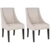 Britannia Beige/Black Side Chair (Set of 2) by SAFAVIEH -Safavieh Sales Store taupe espresso safavieh accent chairs mcr4702c set2 64 1000