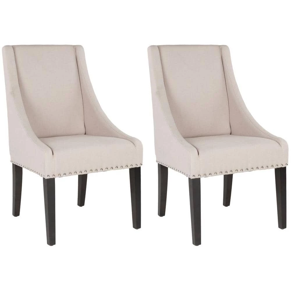 Britannia Beige/Black Side Chair (Set of 2) by SAFAVIEH 3 Britannia Beige/Black Side Chair (Set of 2) by SAFAVIEH