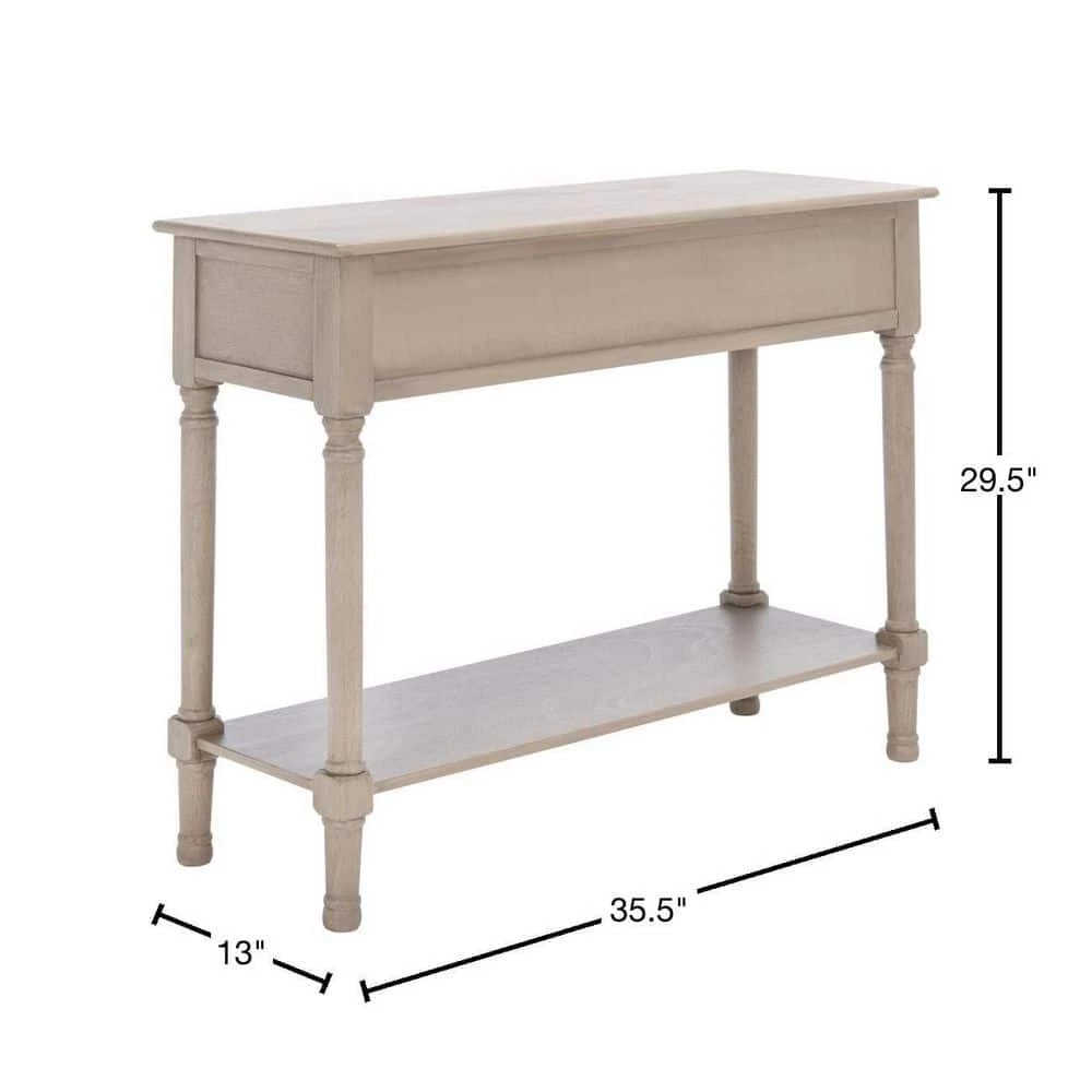 Landers 2-Drawer Off-White Console Table by SAFAVIEH 5 Landers 2-Drawer Off-White Console Table by SAFAVIEH - Image 3