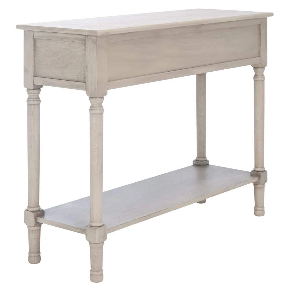 Tate 36 in. White/Beige 2-Drawer Console Table by SAFAVIEH 10 Tate 36 in. White/Beige 2-Drawer Console Table by SAFAVIEH - Image 8