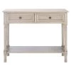 Tate 36 in. White/Beige 2-Drawer Console Table by SAFAVIEH