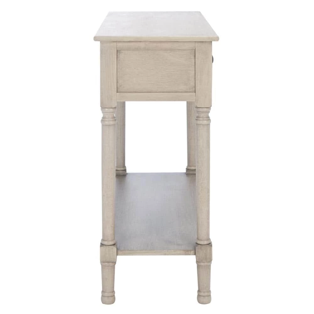 Tate 36 in. White/Beige 2-Drawer Console Table by SAFAVIEH 4 Tate 36 in. White/Beige 2-Drawer Console Table by SAFAVIEH - Image 2