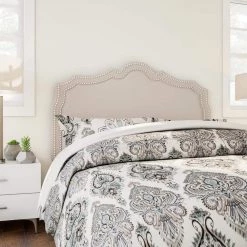 Skyler Off-White Queen Upholstered Headboard by SAFAVIEH -Safavieh Sales Store taupe safavieh headboards mcr4004a q 44 1000