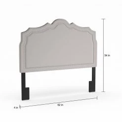 Skyler Off-White Queen Upholstered Headboard by SAFAVIEH -Safavieh Sales Store taupe safavieh headboards mcr4004a q 76 1000