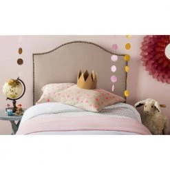 Connie Off-White Twin Upholstered Headboard by SAFAVIEH 9 Connie Off-White Twin Upholstered Headboard by SAFAVIEH -Safavieh Sales Store taupe safavieh headboards mcr4018a 31 1000