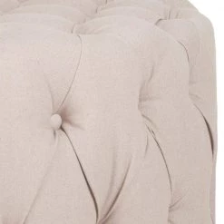 Charlene Off-White Tufted Ottoman by SAFAVIEH -Safavieh Sales Store taupe safavieh ottomans mcr4638a 44 1000