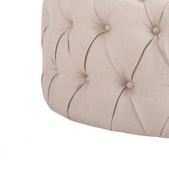 Charlene Off-White Tufted Ottoman by SAFAVIEH -Safavieh Sales Store taupe safavieh ottomans mcr4638a 76 1000