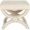 Mystic White/Cream Accent Ottoman by SAFAVIEH 2 Mystic White/Cream Accent Ottoman by SAFAVIEH -Safavieh Sales Store taupe safavieh ottomans mcr4645a 64 1000