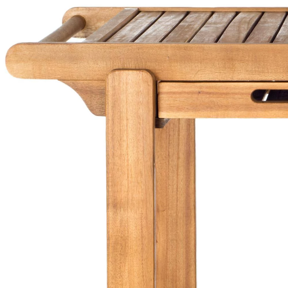 Orland Light Brown Serving Cart with Wine Glass Storage by SAFAVIEH 9 Orland Light Brown Serving Cart with Wine Glass Storage by SAFAVIEH - Image 7