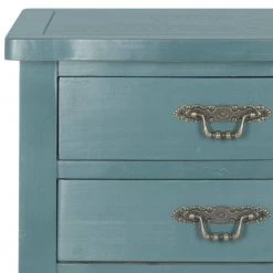Marilyn Blue Storage End Table by SAFAVIEH -Safavieh Sales Store teal safavieh end side tables amh6575d 4f 1000