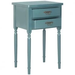 Marilyn Blue Storage End Table by SAFAVIEH -Safavieh Sales Store teal safavieh end side tables amh6575d c3 1000