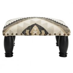 Makalo Tribal Brown/Beige Accent Ottoman by SAFAVIEH