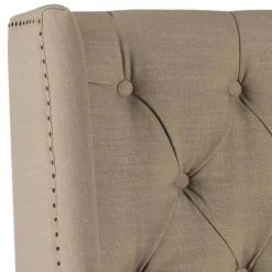 London Beige Full Upholstered Headboard by SAFAVIEH -Safavieh Sales Store true taupe safavieh headboards mcr4048j f 31 1000