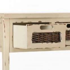 Autumn 34 in. 3-Drawer Rustic White/Cream Wood Console Table by SAFAVIEH -Safavieh Sales Store vintage cream safavieh console tables amh6510c 4f 1000