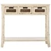 Autumn 34 in. 3-Drawer Rustic White/Cream Wood Console Table by SAFAVIEH -Safavieh Sales Store vintage cream safavieh console tables amh6510c 64 1000