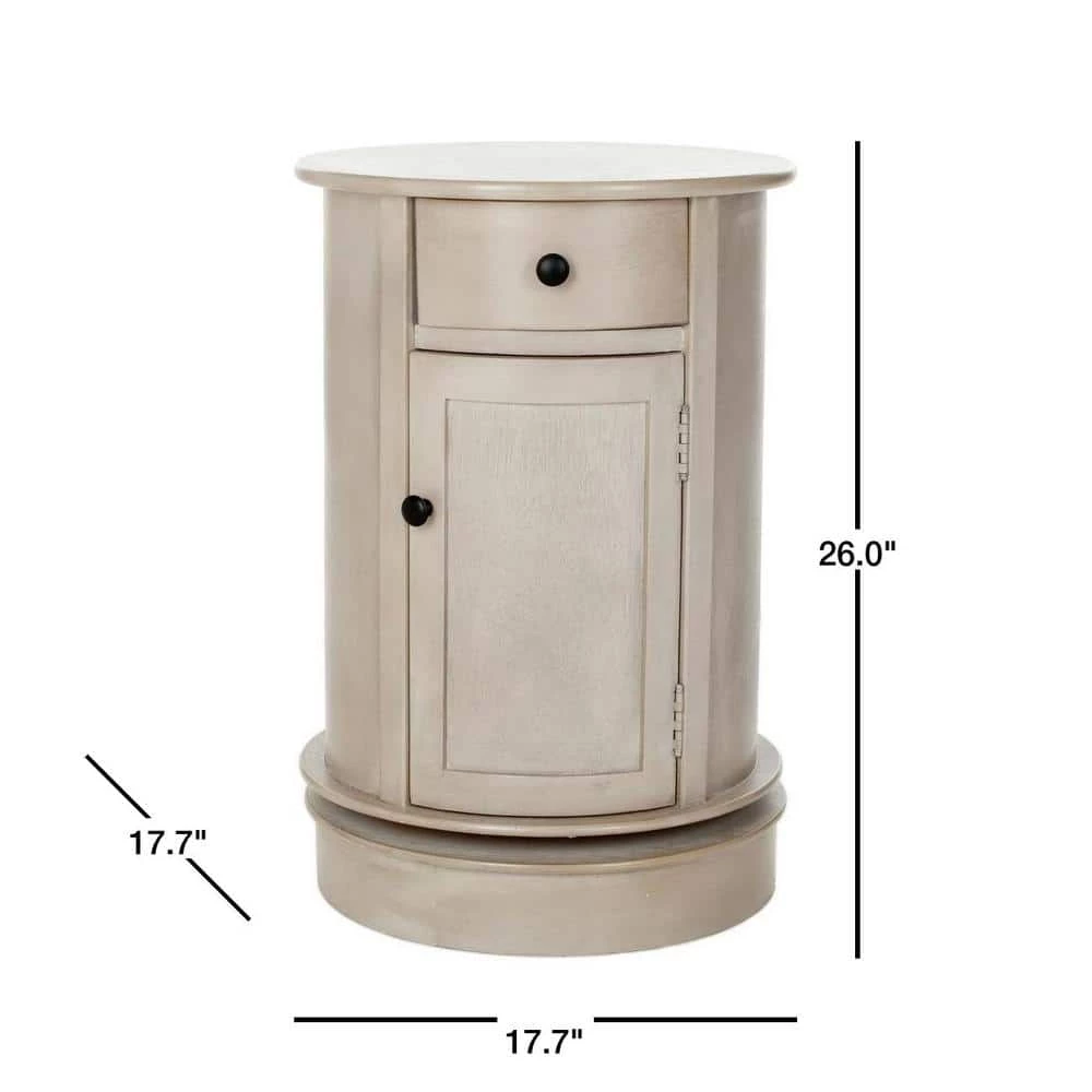 Tabitha Light Gray Storage End Table by SAFAVIEH 4 Tabitha Light Gray Storage End Table by SAFAVIEH - Image 2