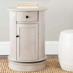 Tabitha Light Gray Storage End Table by SAFAVIEH