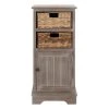 Connery 2-Drawer Brown/Off-White Cabinet by SAFAVIEH