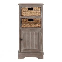 Connery 2-Drawer Brown/Off-White Cabinet by SAFAVIEH