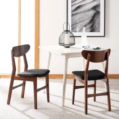 Lucca Brown/Black Dining Chair by SAFAVIEH -Safavieh Sales Store walnut black safavieh dining chairs dch1001f set2 31 1000
