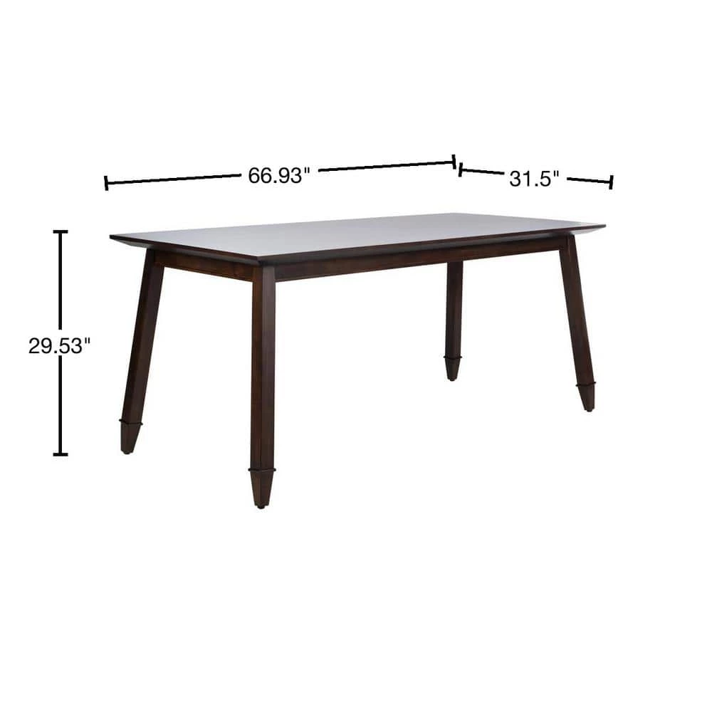 Brayson Dark Brown Dining Table by SAFAVIEH 5 Brayson Dark Brown Dining Table by SAFAVIEH - Image 3