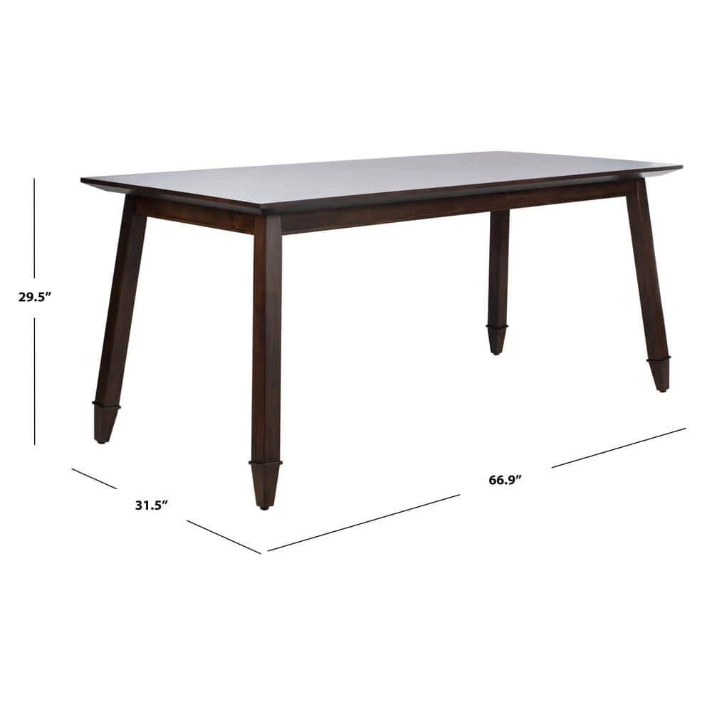 Brayson Dark Brown Dining Table by SAFAVIEH 6 Brayson Dark Brown Dining Table by SAFAVIEH - Image 4