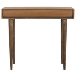 Zinnia 35 in. Brown 1-Drawer Writing Desk by SAFAVIEH -Safavieh Sales Store walnut safavieh writing desks dsk9000a 1f 1000