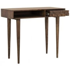 Zinnia 35 in. Brown 1-Drawer Writing Desk by SAFAVIEH -Safavieh Sales Store walnut safavieh writing desks dsk9000a 31 1000