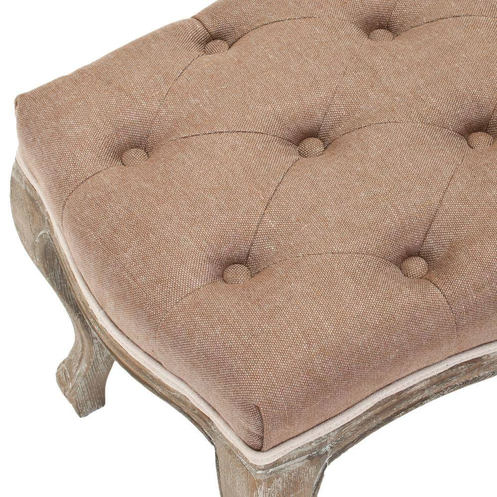 Ramsey Brown Upholstered Entryway Bench by SAFAVIEH 8 Ramsey Brown Upholstered Entryway Bench by SAFAVIEH - Image 6