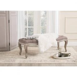 Ramsey Brown Upholstered Entryway Bench by SAFAVIEH 21 Ramsey Brown Upholstered Entryway Bench by SAFAVIEH -Safavieh Sales Store warm brown safavieh bedroom benches mcr4577b 31 1000