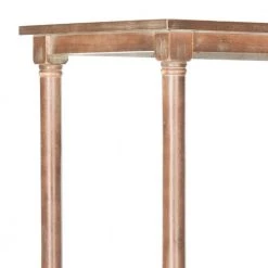 Odessa 66.9 in. Brown/Off-White Wood 4-shelf Bookcase by SAFAVIEH -Safavieh Sales Store washed natural pine safavieh bookcases bookshelves amh5721b 1f 1000