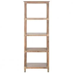 Odessa 66.9 in. Brown/Off-White Wood 4-shelf Bookcase by SAFAVIEH -Safavieh Sales Store washed natural pine safavieh bookcases bookshelves amh5721b c3 1000