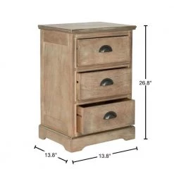 Griffin Light Brown Storage Side Table by SAFAVIEH 9 Griffin Light Brown Storage Side Table by SAFAVIEH -Safavieh Sales Store washed natural pine safavieh end side tables amh5717b 40 1000