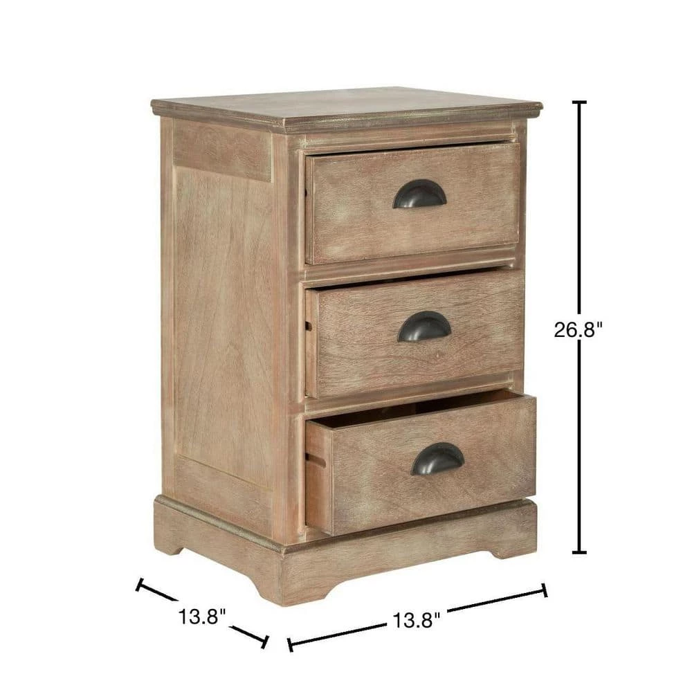 Griffin Light Brown Storage Side Table by SAFAVIEH 5 Griffin Light Brown Storage Side Table by SAFAVIEH - Image 3